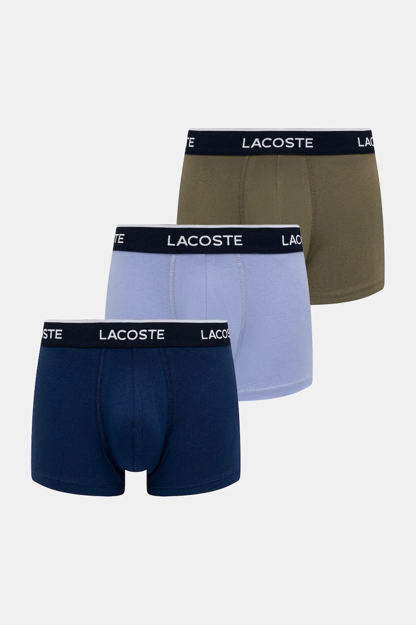 Lacoste priliehavé boxerky pánske bavlnené s elastanom 3-pak.