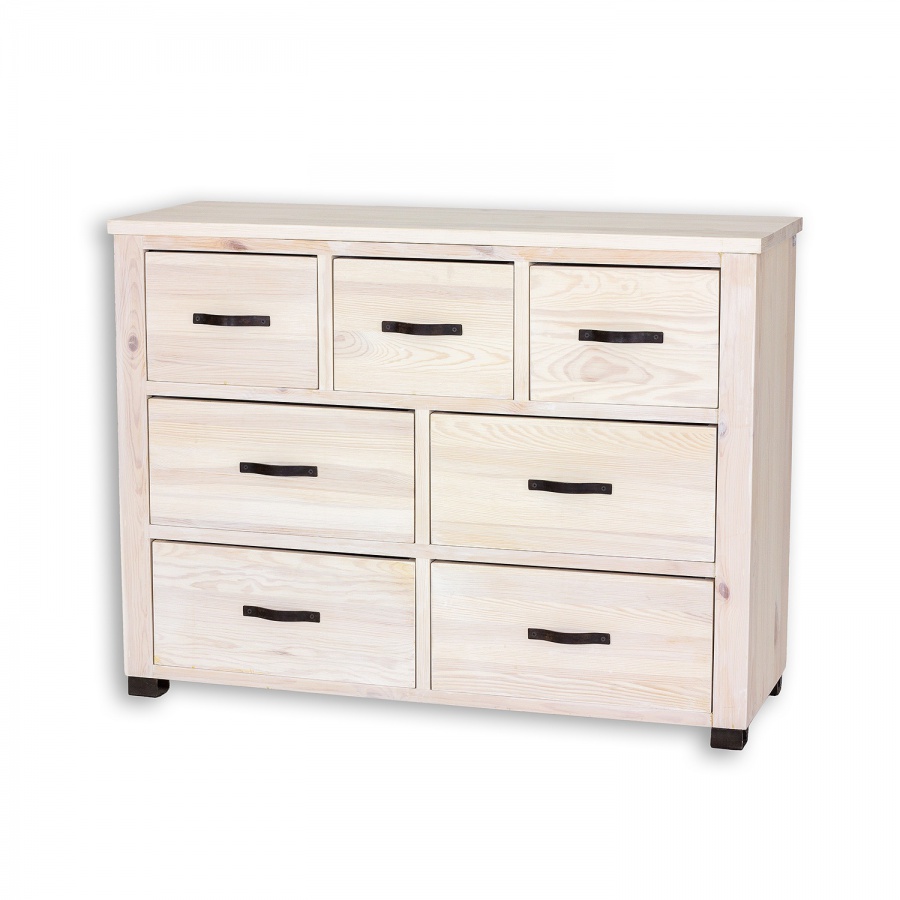 Komoda z masívu sel 02, provence štýl - k02 tmavá borovica.

 

Rustikálna šuplíková komoda v štýle Provence má štyri veľké a tri malé praktické šuplíky, do ktorých môžete bez obáv schovať svoje obľúbené predmety i tajnosti. Nohy i rukoväte sú z dekoratívneho kovu.

 

Sedliacky nábytok ponúkame v niekoľkých odtieňoch morenia, od svetlo bielej až po tajomne čiernu.

 

Z dôvodu výroby sedliackeho nábytku na zákazku, sme nútení požadovať od zákazníka zálohu v minimálnej výške 500 - 1000 Kč podľa hodnoty nábytku.