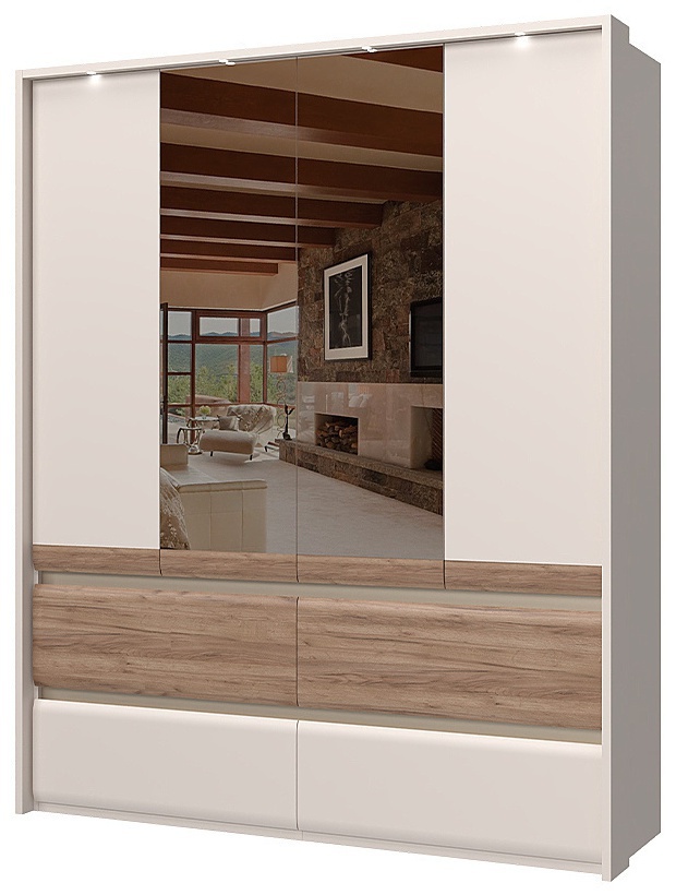 Štvordverová šatníková skriňa s led osvetlením artemisia - dub.

 

Dominantou tejto skrine sú dve bronzové zrkadlá, ktoré pôsobia veľmi prepychovo.

 

Súčasťou skrine je LED osvetlenie, ktoré sa nachádza v hornej časti.

 

Rozmery štvordverovej šatníkovej skrine s 2 zrkadlami a LED osvetlením Artemisia sú 187x226x60cm (š, v, h).

 

Všetky produkty z kolekcie Artemisia nájdete nižšie v súvisiacich produktoch.