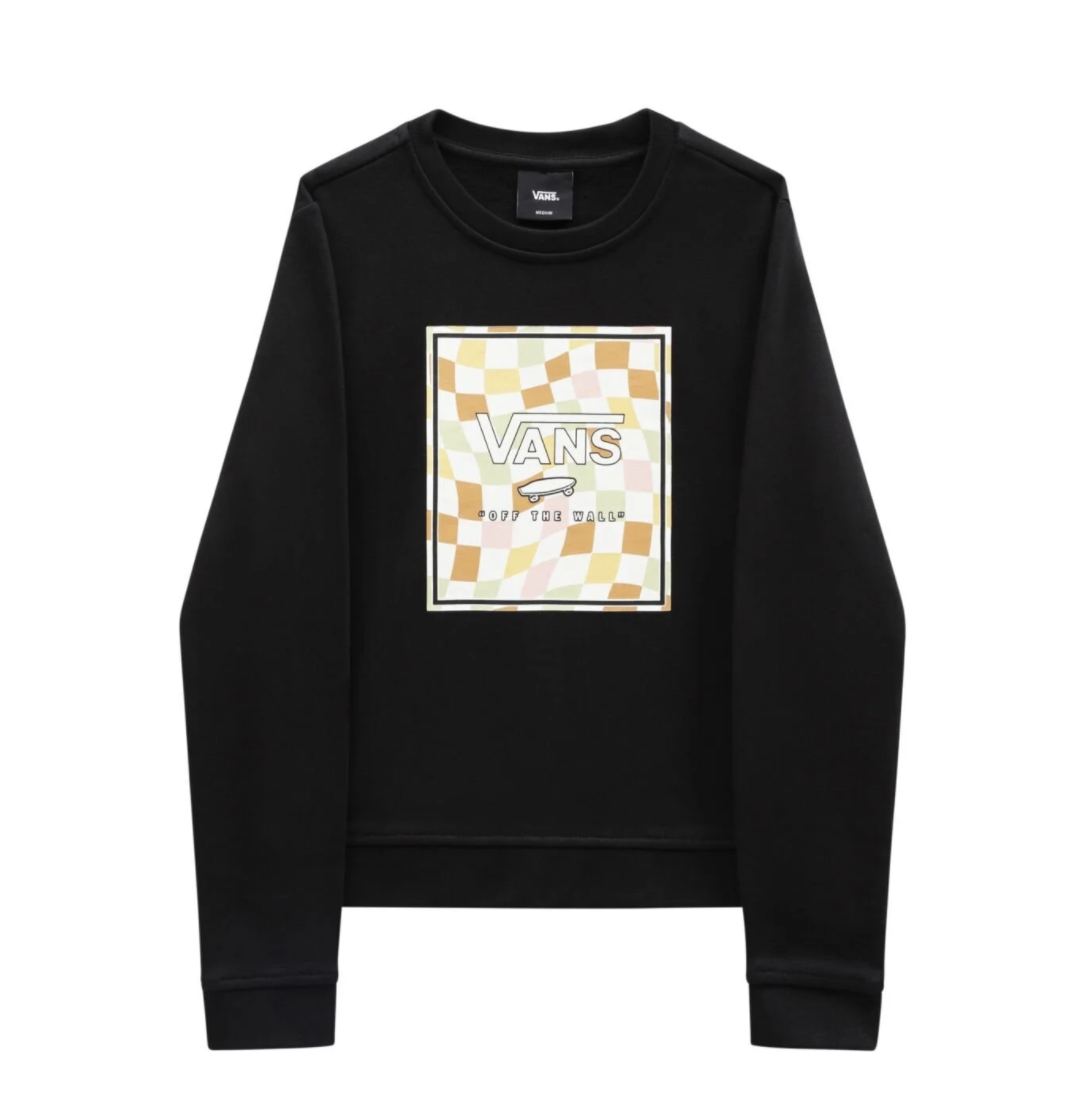 Vans WAVY CHECK BOX LOGO CREW S.