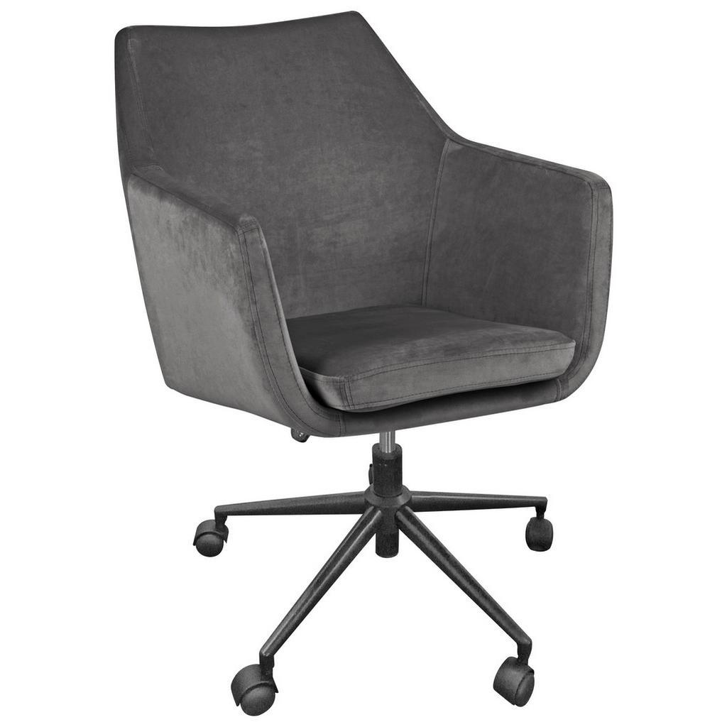 Carryhome OTOČNÁ STOLIČKA, velúr, čierna, tmavosivá.