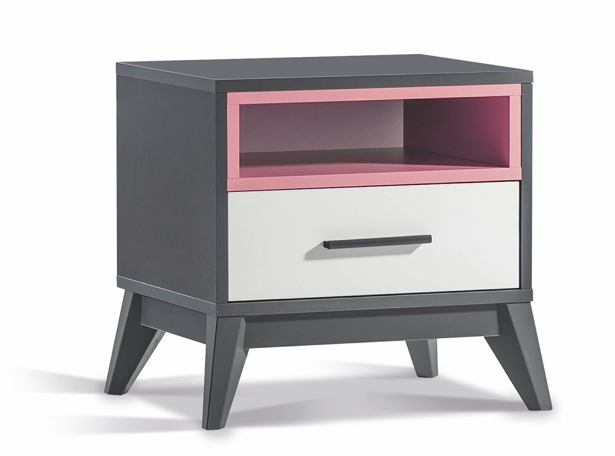 Nočný stolík thor - ružová/biela/čierna.

 

Okrem odkladacej plochy ponúka nočný stolík aj úložný priestor vo forme priehradky a zásuvky.

 

Nočný stolík so šuplíkom Thor je vyrobený z lamina 1.

 

Rozmery nočného stolíka so šuplíkom Thor sú 50x50x41cm (š, v, h).

 

Všetky produkty z kolekcie Thor nájdete nižšie v súvisiacich produktoch.