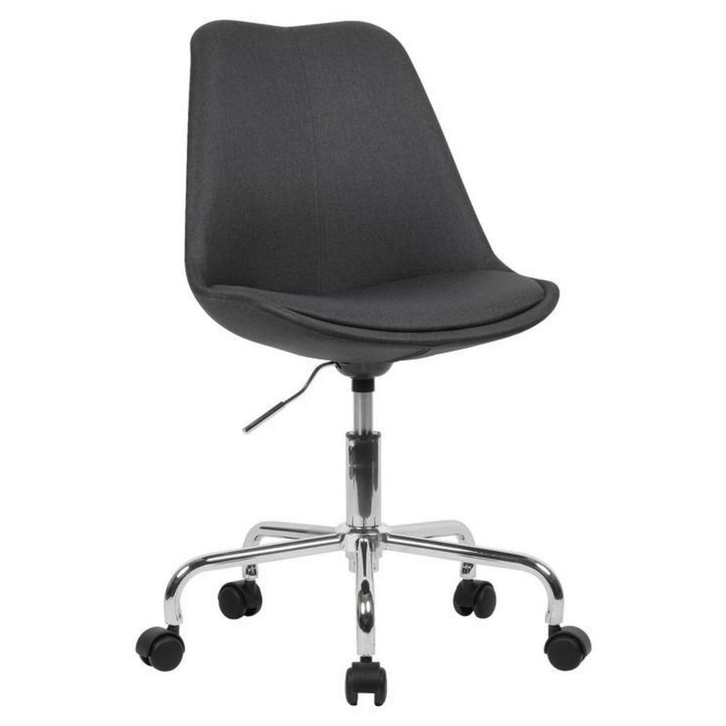 MID.YOU OTOČNÁ STOLIČKA, tkaná textília, čierna.