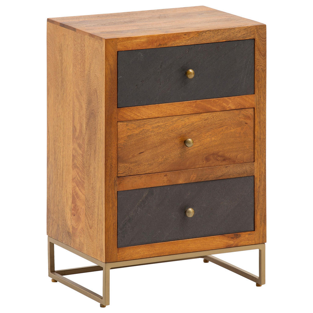 MID.YOU NOČNÝ STOLÍK, mangové drevo, prírodná farba, 40/60/30 cm.