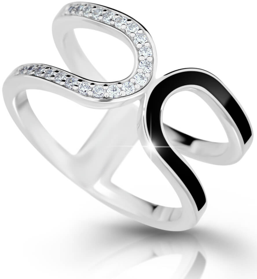 Modesi Moderné strieborný prsteň M11077 52 mm.