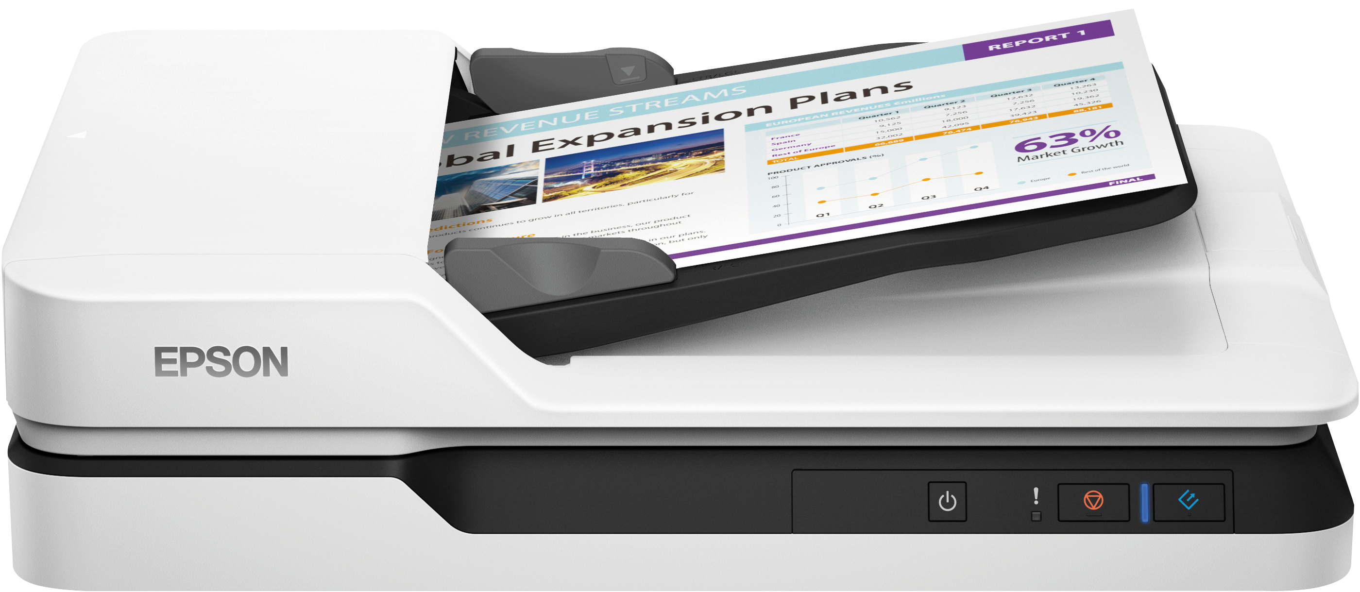 Epson WorkForce DS-1630 B11B239401 skener.

Typ skenera: Skener s plochým ložom
Optické rozlíšenie (ADF): 600 dpi x 600 dpi (horizontálne x vertikálne)
Skenovacie rozlíšenie: 1.200 dpi x 1.200 dpi (horizontálne x vertikálne)
Skenovacia oblasť: 210 mm x 297 mm (horizontálne x vertikálne)
Minimálna veľkosť dokumentu ADF: 89 mm x 127 mm (horizontálne x vertikálne)
Maximálna veľkosť dokumentu ADF: 210 mm x 3.048 mm (horizontálne x vertikálne)
Formáty papiera: A4, A5, A6, B5, Letter, Letter Legal
Ultrazvuk.
Application: Small & Compact, General Office


SKENER

Zdroj svetla: Technológia ReadyScan LED


RÝCHLOSŤ SKENOVANIA

Rýchlosť skenovania: Čiernobielo: 25 Str./min - Farba: 25 Str./min merané pomocou Veľkosť: A4, Rozlíšenie: 200 / 300 dpi, Čiernobielo: 10 obr./min - Farba: 10 obr./min merané pomocou Veľkosť: A4 , Rozlíšenie: 200 / 300 dpi


SPRACOVANIE PAPIERA/MÉDIÍ

Kapacita papiera ADF: 50 Listov
Gramáž papiera ADF: Automatické podávanie: 50 - 120 g/m2
Spoľahlivosť dennej kapacity: 1.500 Strany
Duplexné skenovanie: Áno


FUNKCIE SKENOVANIA

Funkcie a vlastnosti: Preskočenie prázdnych strán, Spojovanie formátu A3, Rozšírená editácia obrazu, Automatická korekcia skosenia, Automatická rotácia obrazu, Vylepšenie textu, Potlačenie moiré efektu, Zónové OCR s úplným pokrytím
Výstupné formáty: JPEG, TIFF, multi-TIFF, PDF, PDF / dávkové, prehľadávateľné PDF
Skenovací objem: 1.500 strán za deň


MOŽNOSTI PRIPOJENIA

Rozhranie: USB 3.0
Panel sieťového rozhrania: Voliteľne
Typ panelu: 5-riadkový LCD displej s funkciou skenovania priamo do počítača
Podpora protokolov: TCP/IP, DHCP, DNS, SNMP, SLP, HTTP
Podpora IPv6: Áno 2
Skenovanie priamo do počítača: Áno (s riešeniami Document Capture Pro)
Zámok panelu s heslom: Áno (s riešeniami Document Capture Pro)


VŠEOBECNÉ INFORMÁCIE

Rozmery výrobku: 451?
Hmotnosť výrobku: 3,7 kg
Ovládače: TWAIN, ISIS
Obsiahnutý softvér: Epson Document Capture (Iba systém Mac), Epson Document Capture Pro, Epson Document Capture Pro Server (bezplatne na stiahnutie), Epson Scan 2 4
Kompatibilné operačné systémy: Mac OS 10.7.x, Mac OS 10.8.x, Mac OS 10.9.x, Mac OS X, Mac OS X 10.6.8, Windows 10, Windows 7, Windows 7 x64, Windows 8, Windows 8 (32/64bitová verzia), Windows 8.1, Windows 8.1 x64 Edition, Windows Vista, Windows Vista x64
Elektrotechnické normy: Spĺňa podmienky programu Energy Star
Max.
Vlhkosť vzduchu: Prevádzka 20% - 80%, Skladovanie 20% - 80%
Teplota: Prevádzka 10° C - 35° C, Skladovanie -20° C - 60° C
Obsah dodávky: Hlavné zariadenie, Napájací kábel, Návod na inštaláciu, Softvér (CD), USB kábel, Záručné dokumenty


OSTATNÉ

Záruka: 12 mesiacov Servis u zákazníka