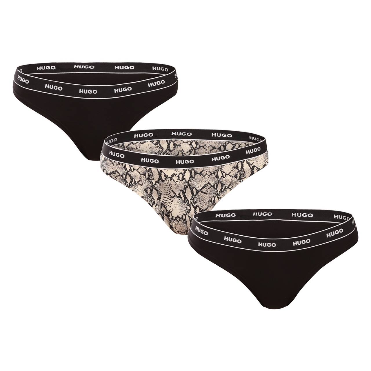 3PACK dámske tangá HUGO viacferbná (50495870 240) S.
Dámske tangá HUGO kombinujú čistý moderný dizajn s dôrazom na pohodlie.
Mäkký materiál pre prirodzený komfort
Tangá HUGO sú vyrobené z mäkké a priedušnej bavlny s prímesou elastanu.
Moderný minimalistický štýl ocenia všetky ženy
Elegantný dizajn s čistými líniami dopĺňa výrazný tkaná guma v páse s logom značky, ktorý dodáva tangám moderný športový vzhľad.
Prečo si vybrať tangá HUGO

Prémiový bavlnený materiál s elastanom: Mäkký, pohodlný a pružný.
Značková tkaná guma: Štýlový detail, ktorý dobre drží.
Čistý a nadčasový dizajn: Ideálny na každý deň aj na výnimočné príležitosti.

Značka HUGO – pre sebavedomý a moderný štýl
HUGO je súčasťou svetoznámej módnej značky zameranej na moderný štýl, kvalitu a originalitu.
Ako sa starať o dámske tangá HUGO
Aby si tvoje tangá zachovali svoj vzhľad a kvalitu čo najdlhšie, odporúčame:

Pranie: Per pri 40 ° C, najlepšie naruby, pre dlhšiu životnosť farieb aj gumy.
Sušenie: Nedávaj do sušičky - suš je voľne na vzduchu.
Žehlenie: Možno na nižší stupeň pre bavlnu, ale vyhýbaj sa žehleniu cez gumu.

Tip: Staň sa odborníkom na údržbu spodnej bielizne vďaka radám v našom článku a dopraj svojim obľúbeným kúskom starostlivosť, ktorú si zaslúžia.