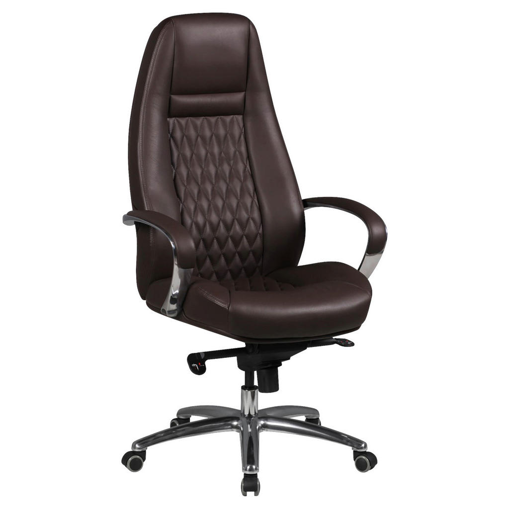 MID.YOU KANCELÁRSKE KRESLO, kožený vzhľad, hnedá.
