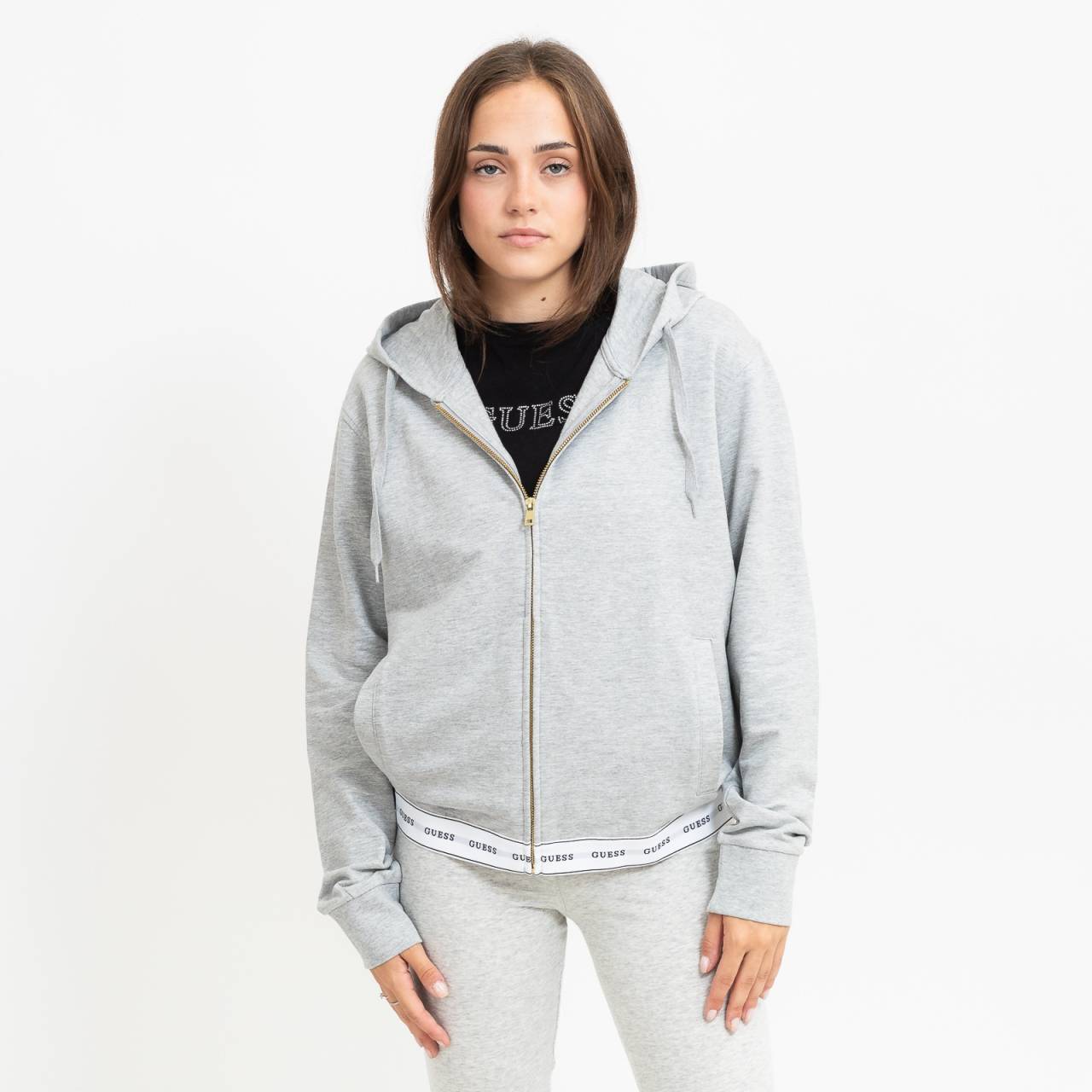 Guess carrie zip hoodie l.