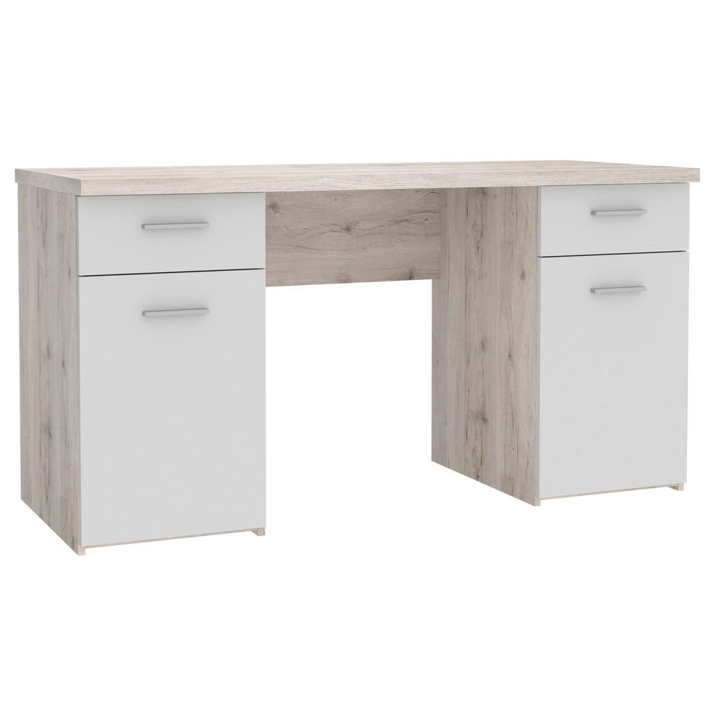 Cantus PÍSACÍ STÔL, biela, farba duba, piesková, 145/76,3/60 cm.