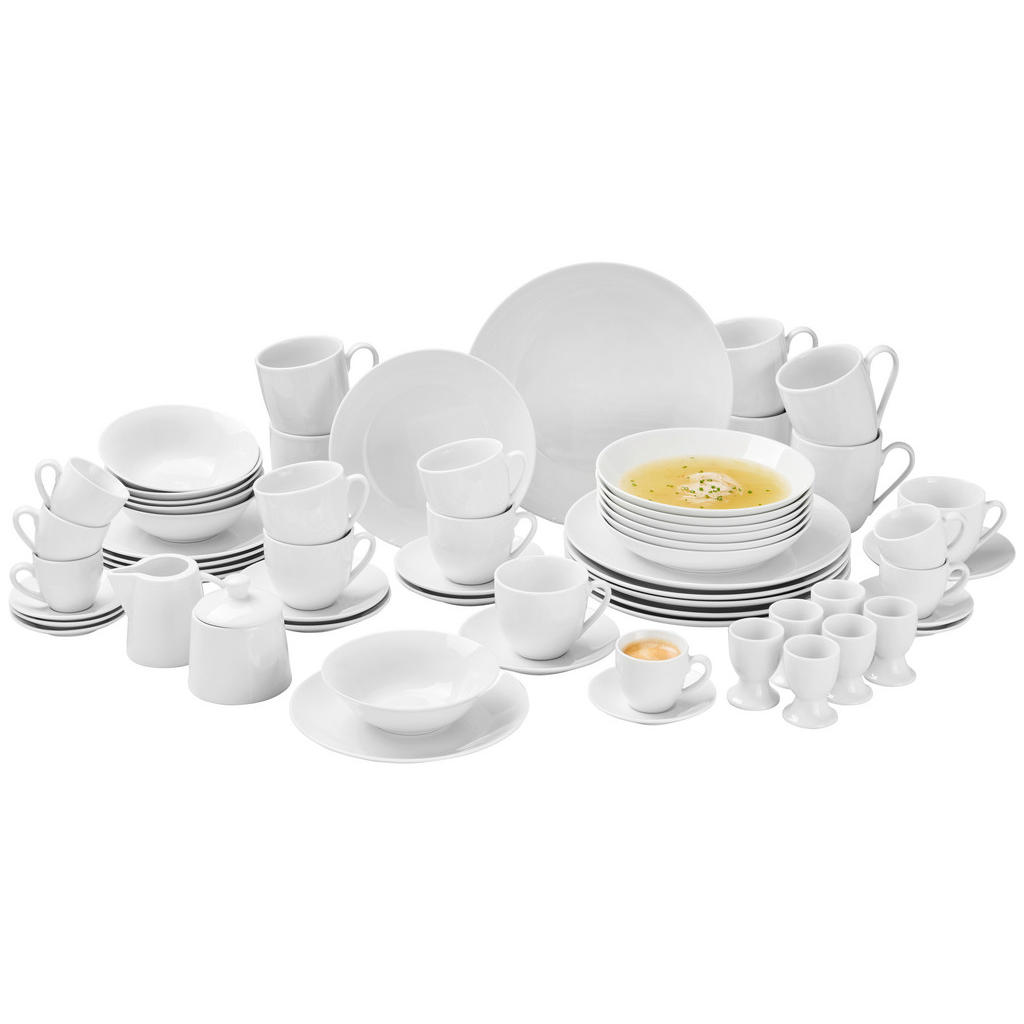 Novel KOMBINOVANÝ SERVIS 62-dielne, porcelán keramika.