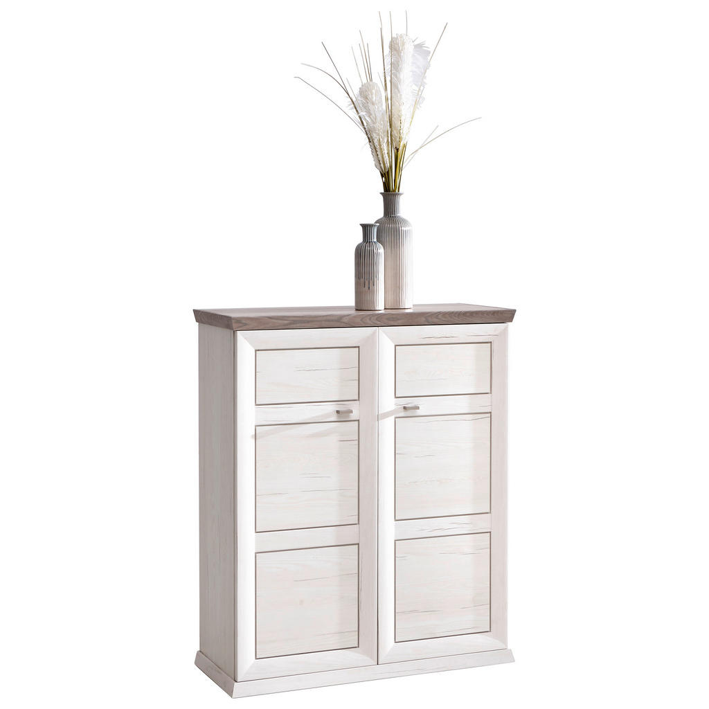 Hom`in SKRINKA NA TOPÁNKY, sivá, biela, 90,2/108,5/38,5 cm.