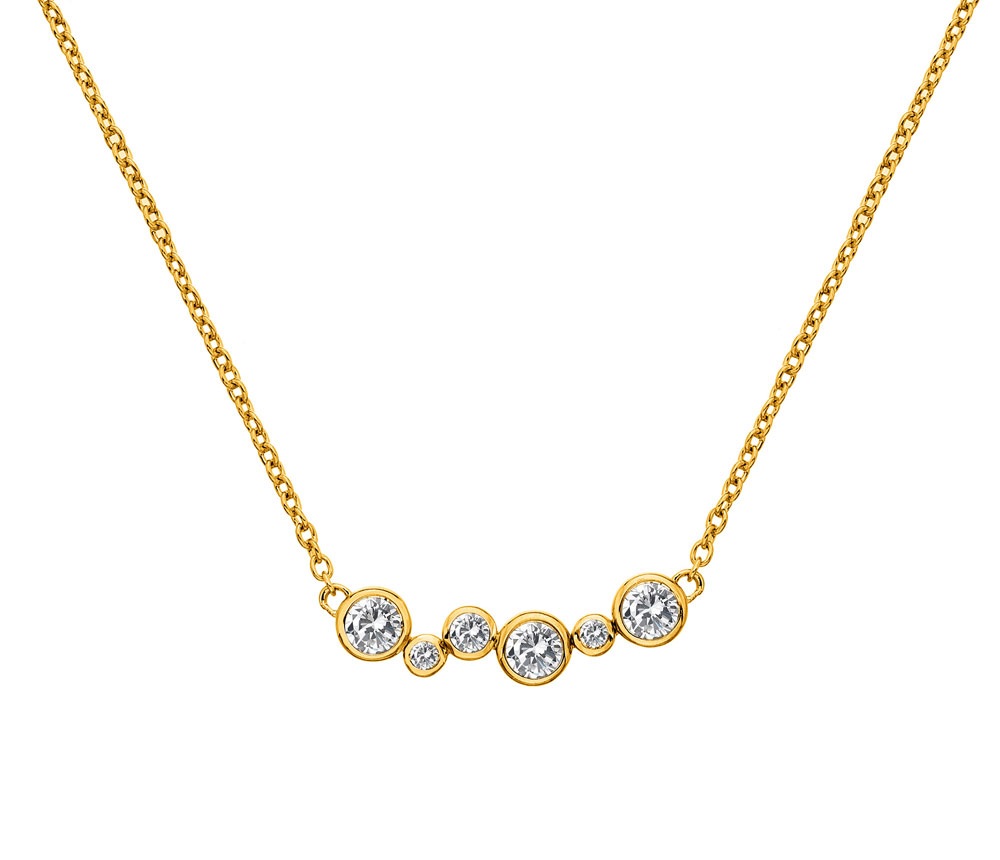 Hot Diamonds Pozlátený náhrdelník s diamantom Gemstone DN213.