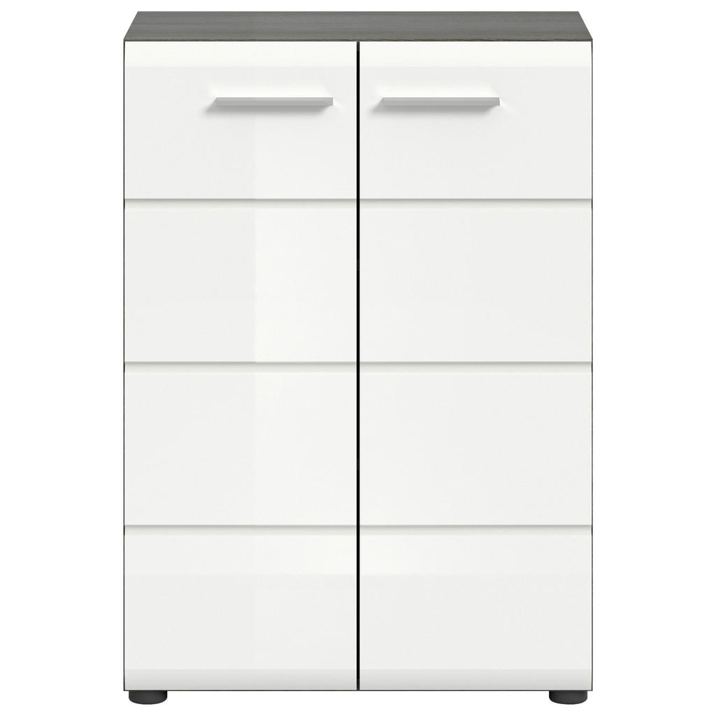 MID.YOU KOMODA, biela s vysokým leskom, 60/85/37 cm.