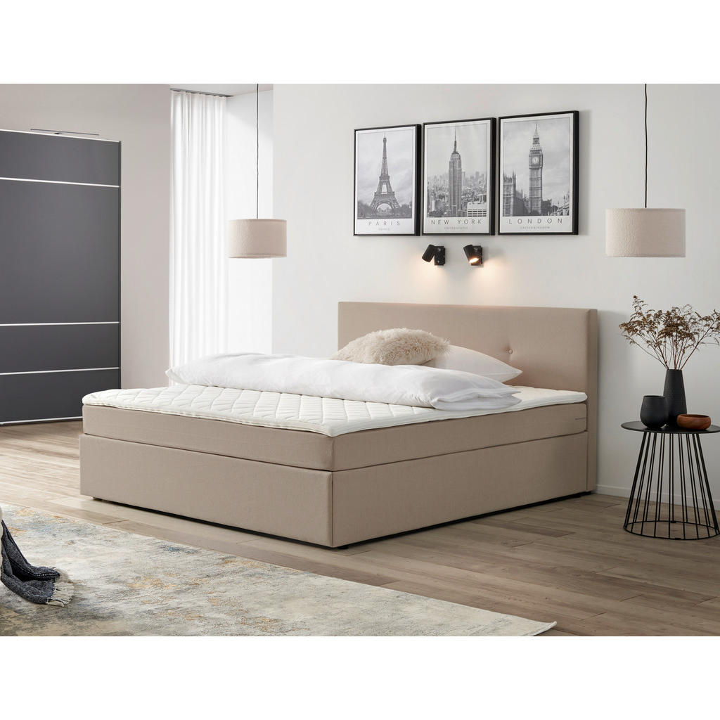 P & B AMERICKÁ POSTEĽ, 160/200 cm, piesková.