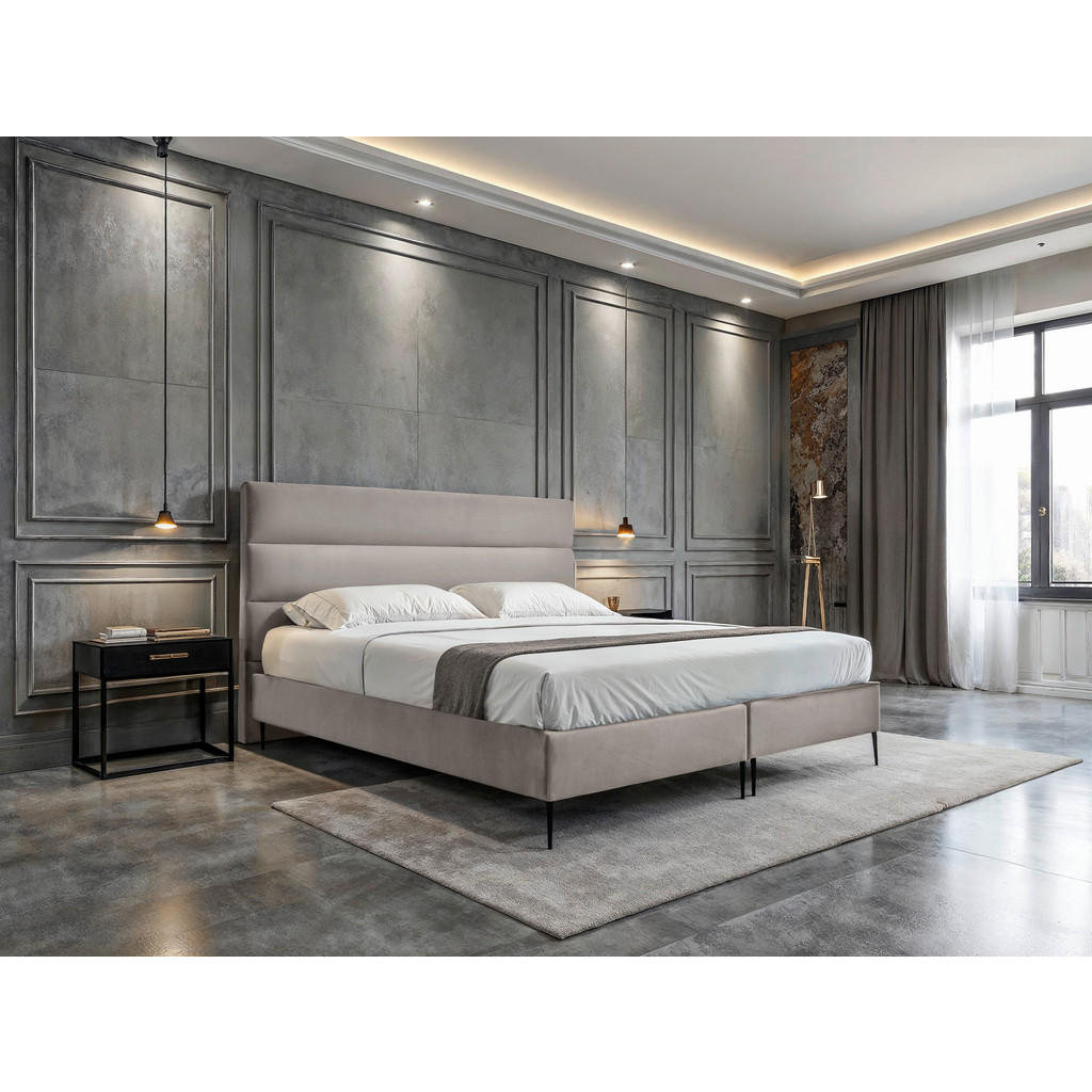 MID.YOU BOXSPRINGOVÁ POSTEĽ, 180/200 cm, krémová.