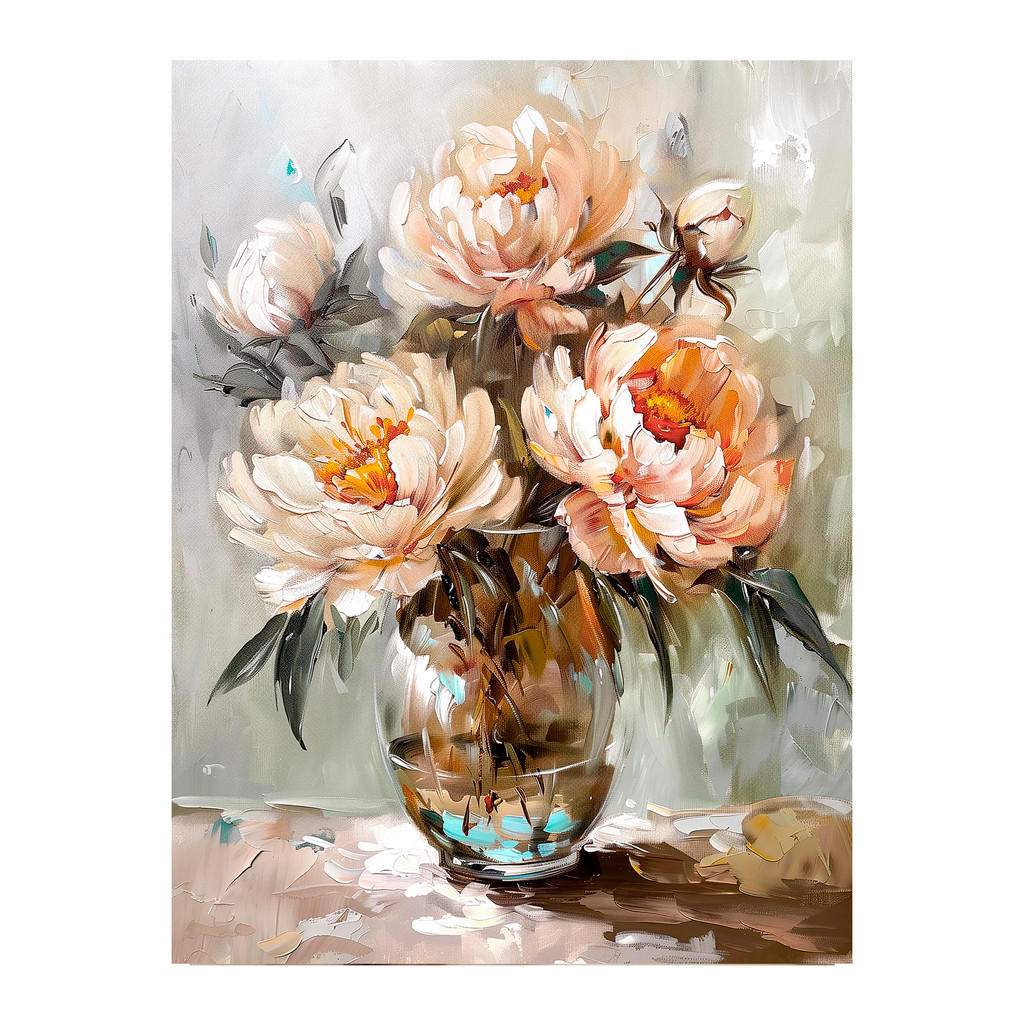 Monee SKLENENÝ OBRAZ, kvety, 80/120 cm.