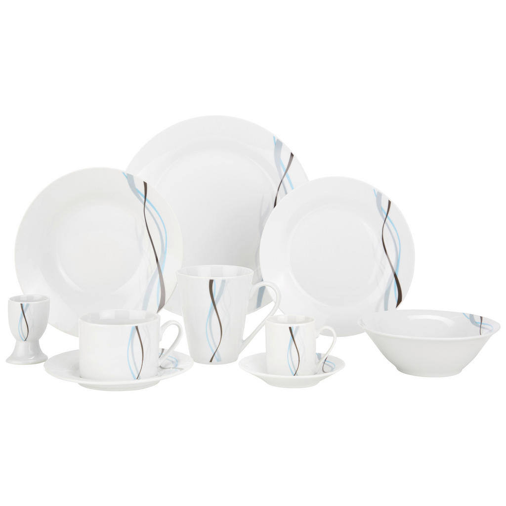 Boxxx KOMBINOVANÝ SERVIS 62-dielne, porcelán keramika.