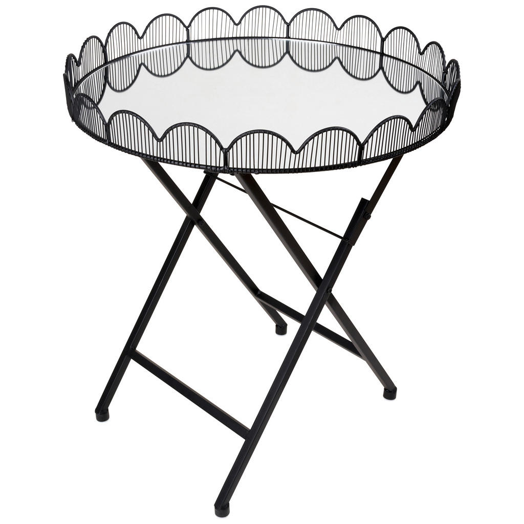 Ambia Home PRÍRUČNÝ STOLÍK, čierna.