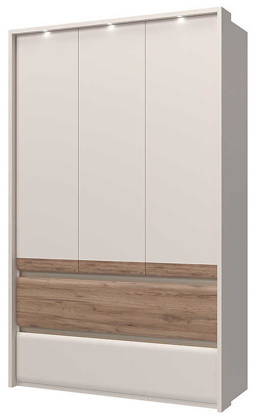 Trojdverová šatníková skriňa s led osvetlením artemisia - dub.

 

Okrem dvoch zásuviek tu nájdeme odkladací priestor vo forme dvoch políc a dvoch šatníkových tyčí.

 

Súčasťou skrine je LED osvetlenie, ktoré sa nachádza v hornej časti.

 

Rozmery trojdverovej šatníkovej skrine s LED osvetlením Artemisia sú 142x226x60cm (š, v, h).

 

Všetky produkty z kolekcie Artemisia nájdete nižšie v súvisiacich produktoch.