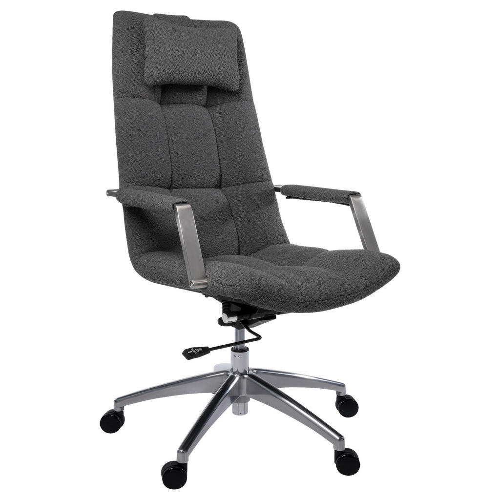 Novel KANCELÁRSKE KRESLO, látka Teddy, tmavosivá.