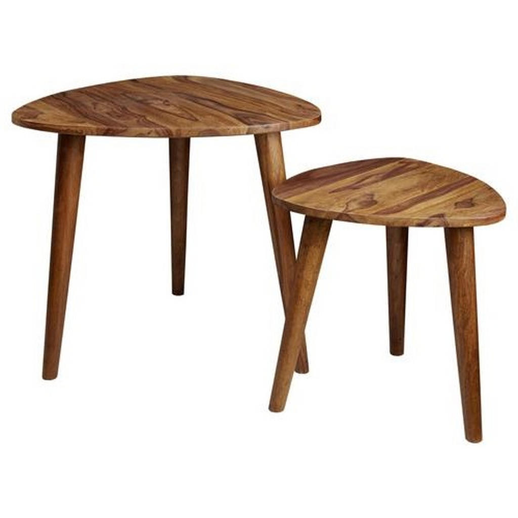 MID.YOU SADA ZASÚVACÍCH STOLÍKOV, indický palisander, farba indického palisandra.