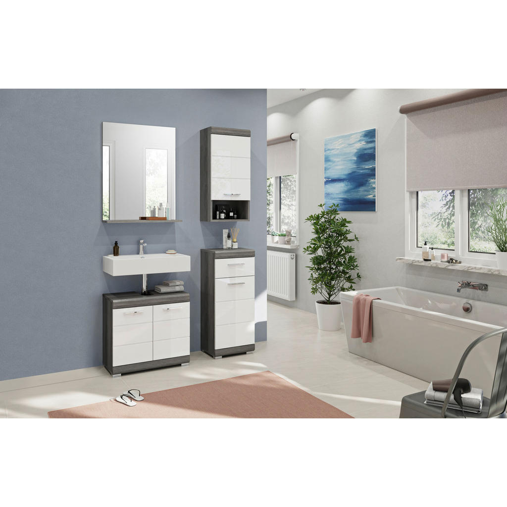 MID.YOU KÚPEĽŇA antracitová, sivá, biela s vysokým leskom.