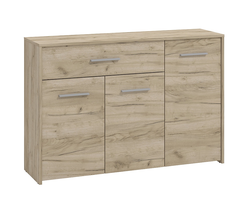 Komoda 3d+1z joel - dub šedý.

 

Komoda je opatrená dvierkami za ktorými sa skrývajú priehradky a širokou zásuvkou.

 

Rozmery komody 3D+1Z Joel sú 119x80,5x33cm (š, v, h).

 

Všetky produkty z kolekcie Joel nájdete nižšie v súvisiacich produktoch.