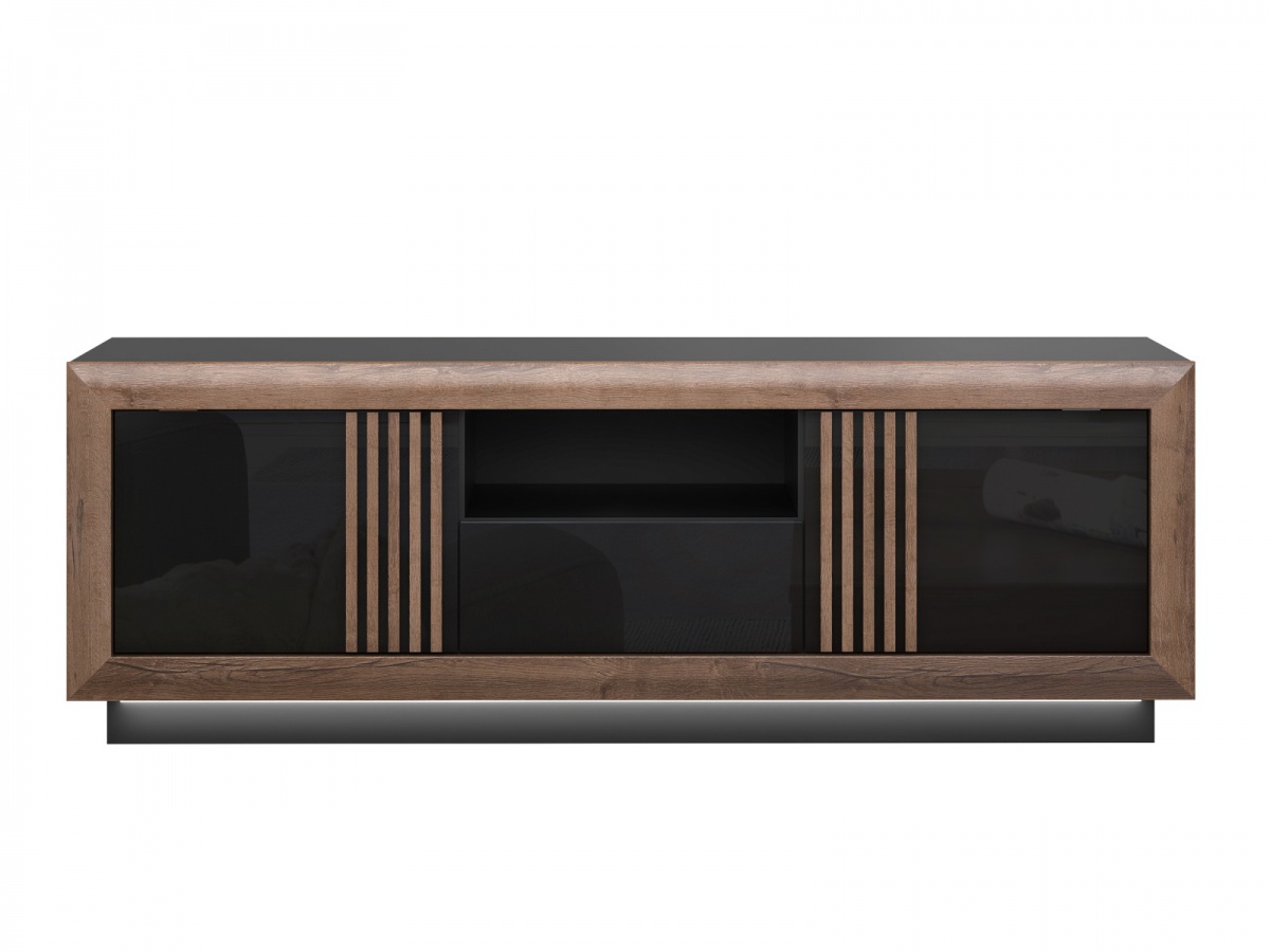 Televízna komoda glory - čierna/dub/lesk.

 

Televízna komoda je vybavená modernou technológiou push to open.

 

Rozmery televíznej komody Glory sú 163x57x43cm (š, v, h).

 

Všetok nábytok patriaci do kolekcie Glory nájdete nižšie v súvisiacich produktoch.