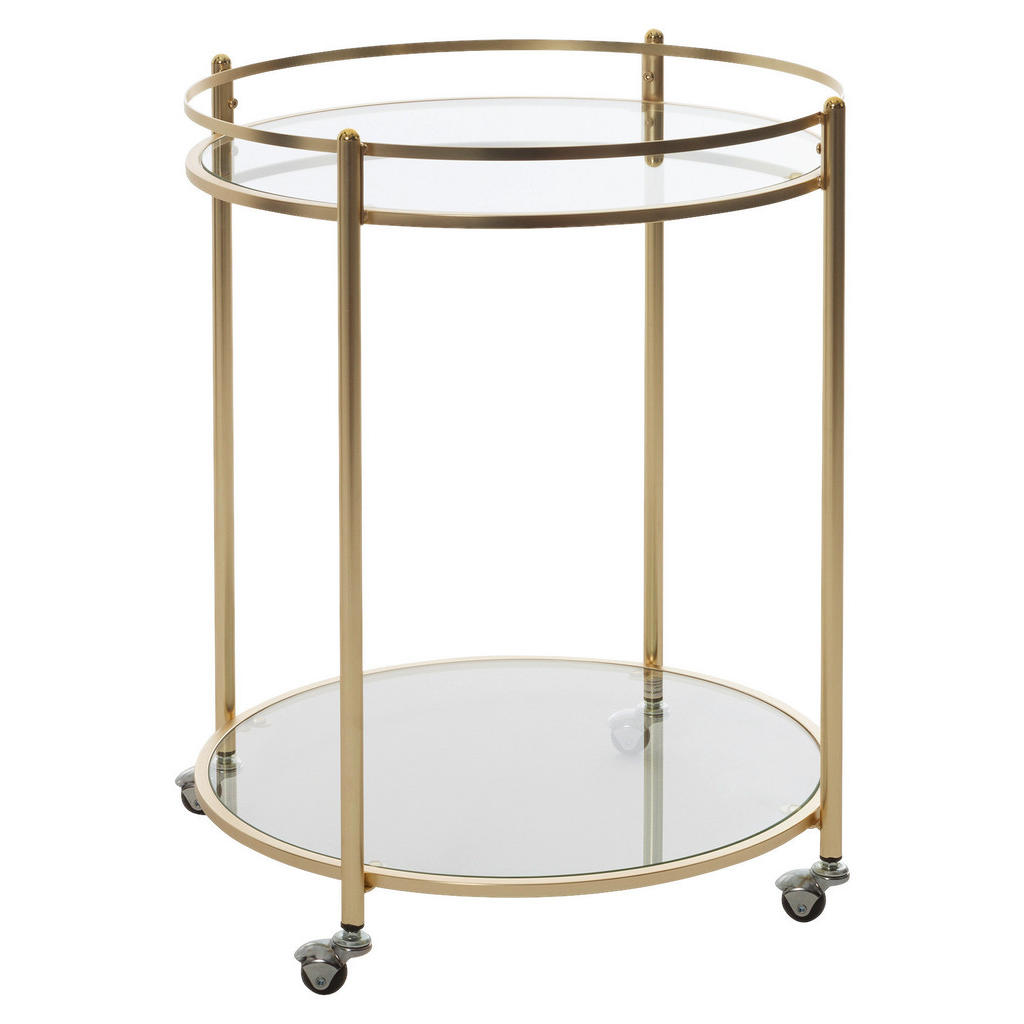 MID.YOU SERVÍROVACÍ VOZÍK, zlatá, 75/57/75 cm.