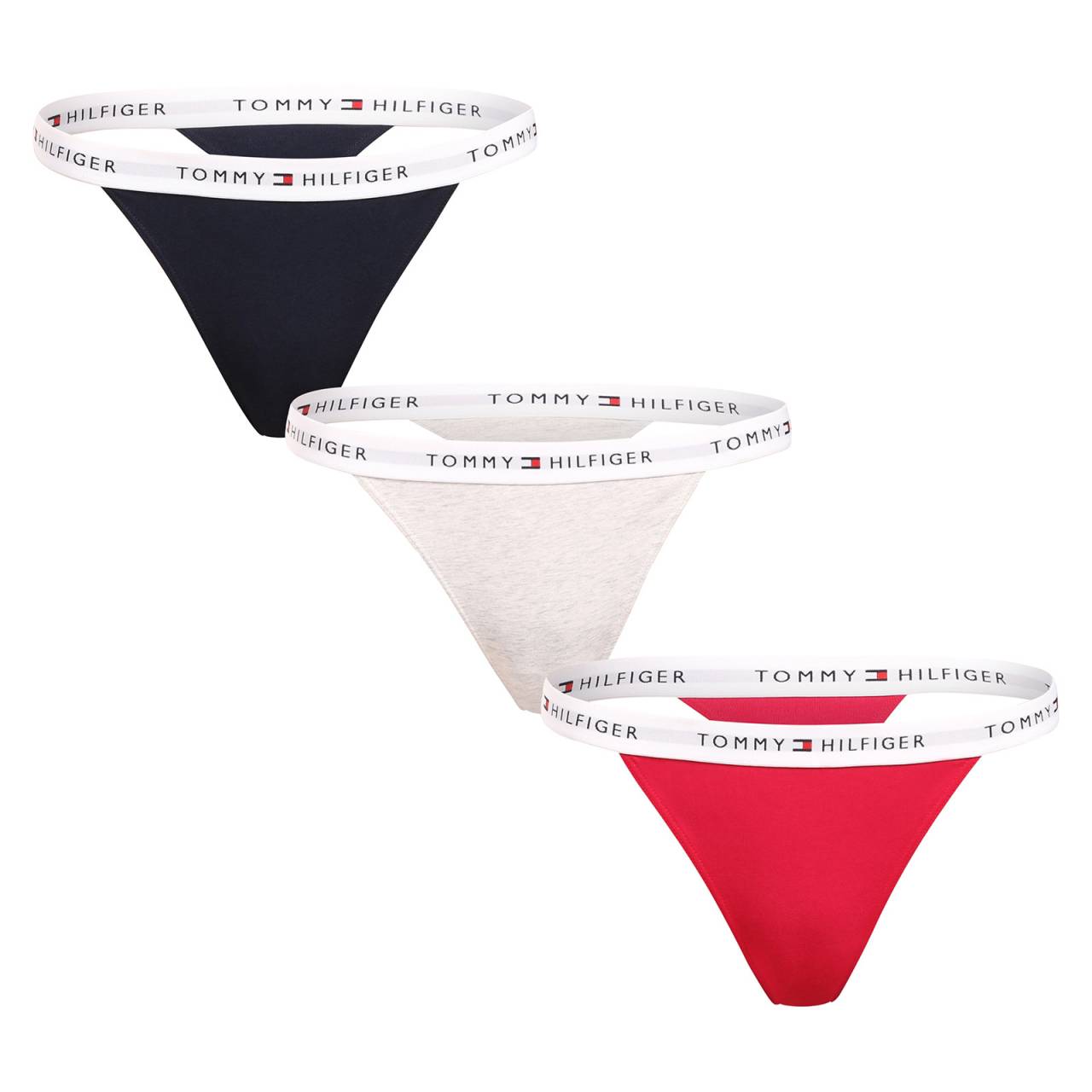 3PACK dámske tangá Tommy Hilfiger viacfarebné (UW0UW05757 0VZ) M.
Hľadáte tangá, ktoré dokonale padnú väčším veľkostiam a ponúkajú štýl aj pohodlie?
Mäkká bavlna, ktorá sa prispôsobí vašim potrebám
Tanga sú vyrobené z kvalitnej bavlny s prímesou elastanu.
Nadčasový štýl, ktorý si zamilujete
Klasické farby v kombinácii s jemnou tkanou gumou, na ktorej je logo Tommy Hilfiger, dodávajú tangám športový nádych a zároveň pôsobia elegantne a žensky.
Prečo si zamilujete tangá Tommy Hilfiger

Pohodlný strih, ktorý sa prispôsobí väčším veľkostiam.
Kvalitný a priedušný bavlnený materiál.
Štýlový a zároveň praktický dizajn s elastickou gumou s ikonickým logom.

Tommy Hilfiger je značka pre všetky moderné ženy
Spodná bielizeň Tommy Hilfiger predstavuje dokonalú harmóniu medzi klasickým a moderným vzhľadom.
Ako sa starať o tangá Tommy Hilfiger
Aby vaše obľúbené tangá vydržali ako nové, odporúčame dodržiavať tieto pokyny.

Pranie: Per na 30 °C.


Sušenie: Môžeš sušiť v sušičke – zvoľ program s nízkou teplotou, ktorý chráni vlákna a elasticitu.
Žehlenie: Nežehliť – materiál je hladký a ľahko sa udržuje bez potreby žehlenia.

Tip: Staňte sa expertom na údržbu spodnej bielizne vďaka radám v našom článku a doprajte svojim obľúbeným kúskom starostlivosť, ktorú si zaslúžia.