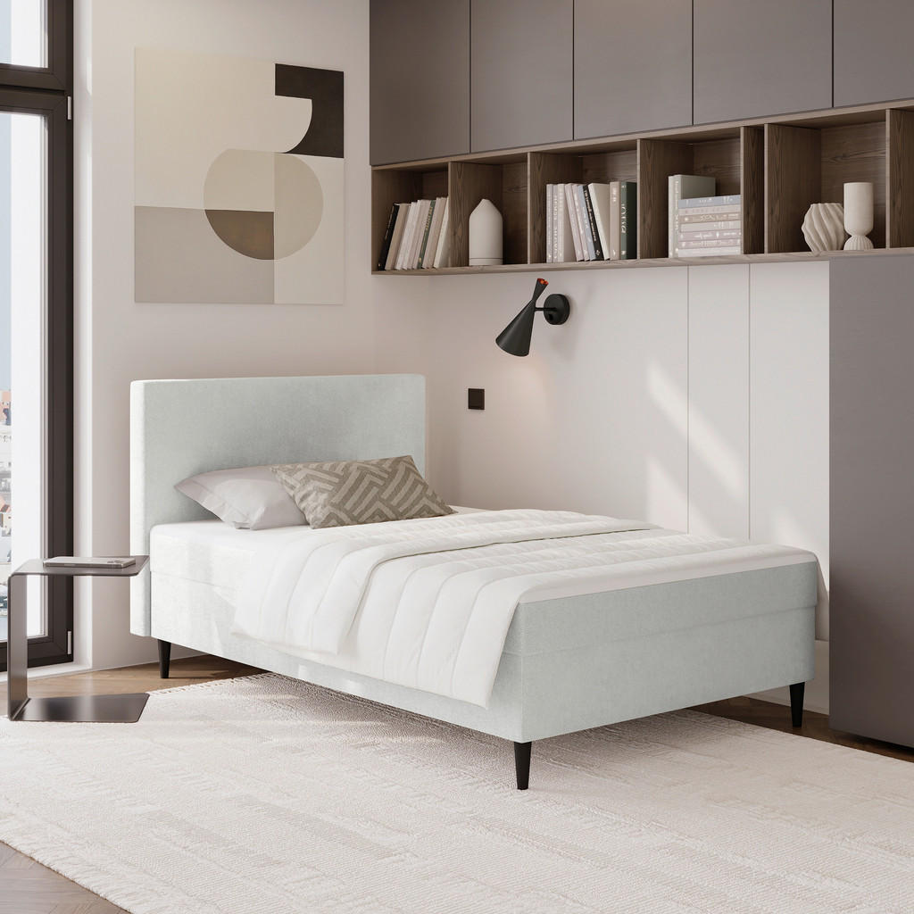 P & B AMERICKÁ POSTEĽ, 90/200 cm, sivá.