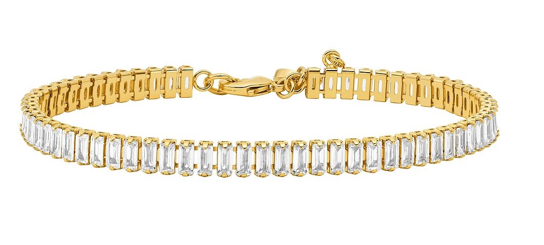 Michael Kors Pozlátený tenisový náramok so zirkónmi Brilliance Kors MKJ8415CZ710.