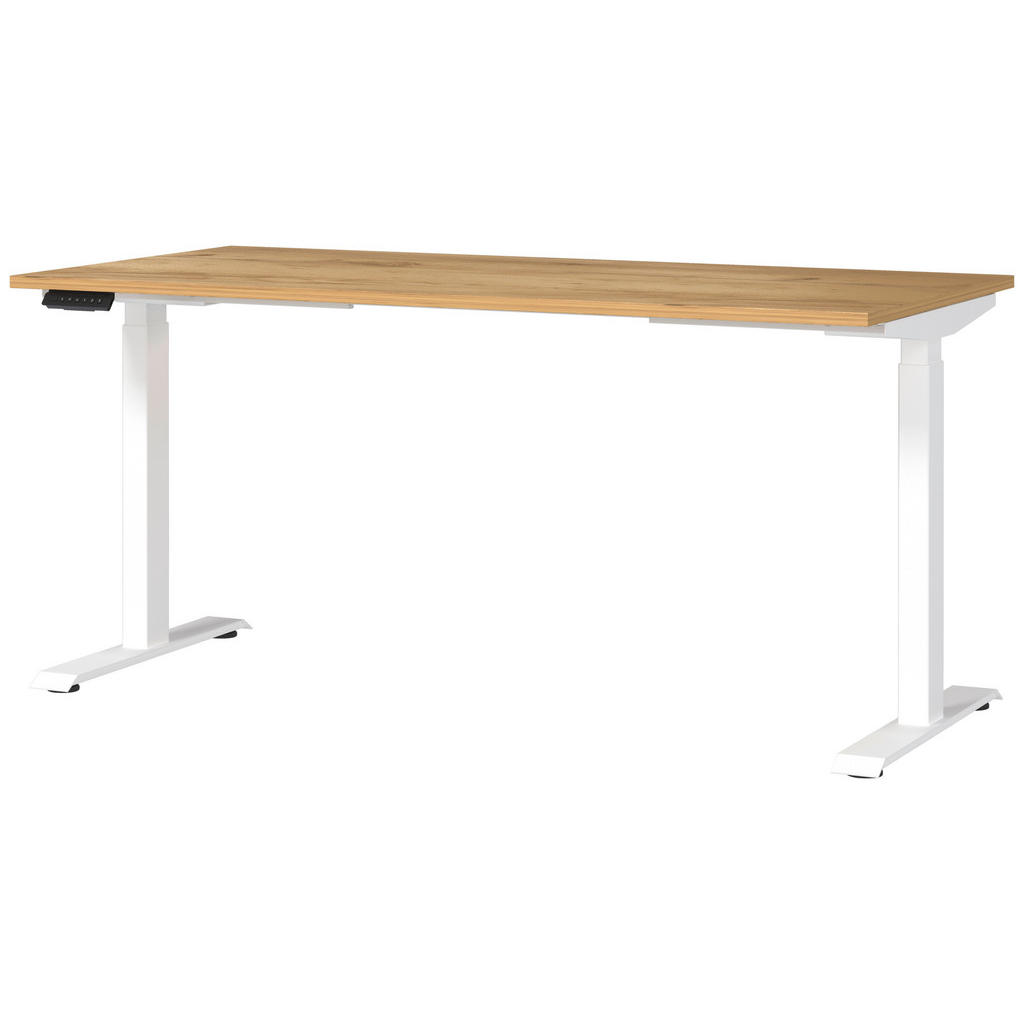 Novel PÍSACÍ STÔL, biela, farba duba, 160/80/72-118 cm.