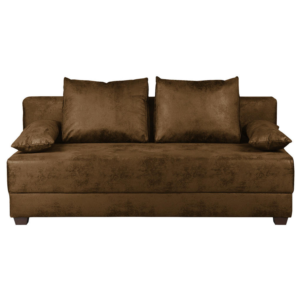 MID.YOU ROZKLADACIA POHOVKA, textil, hnedá.