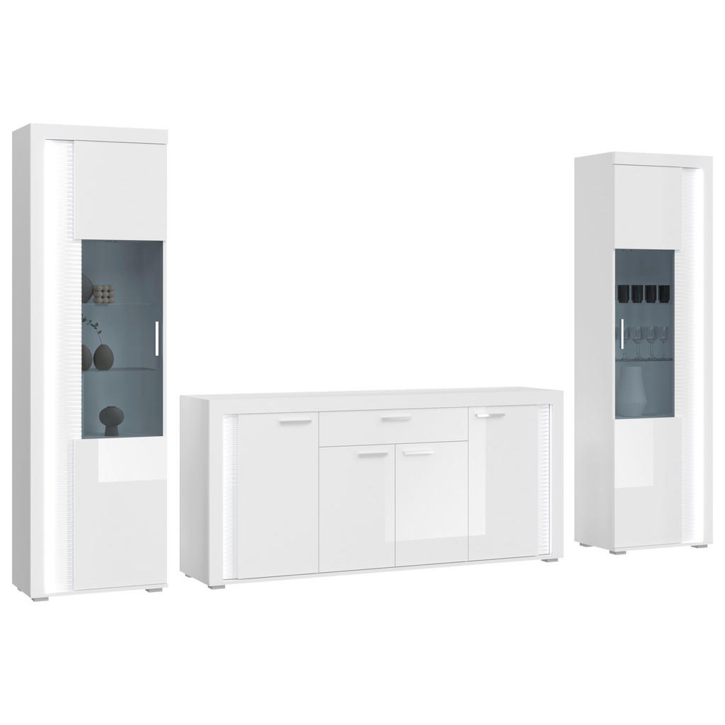 MID.YOU OBÝVACIA STENA, biela s vysokým leskom.