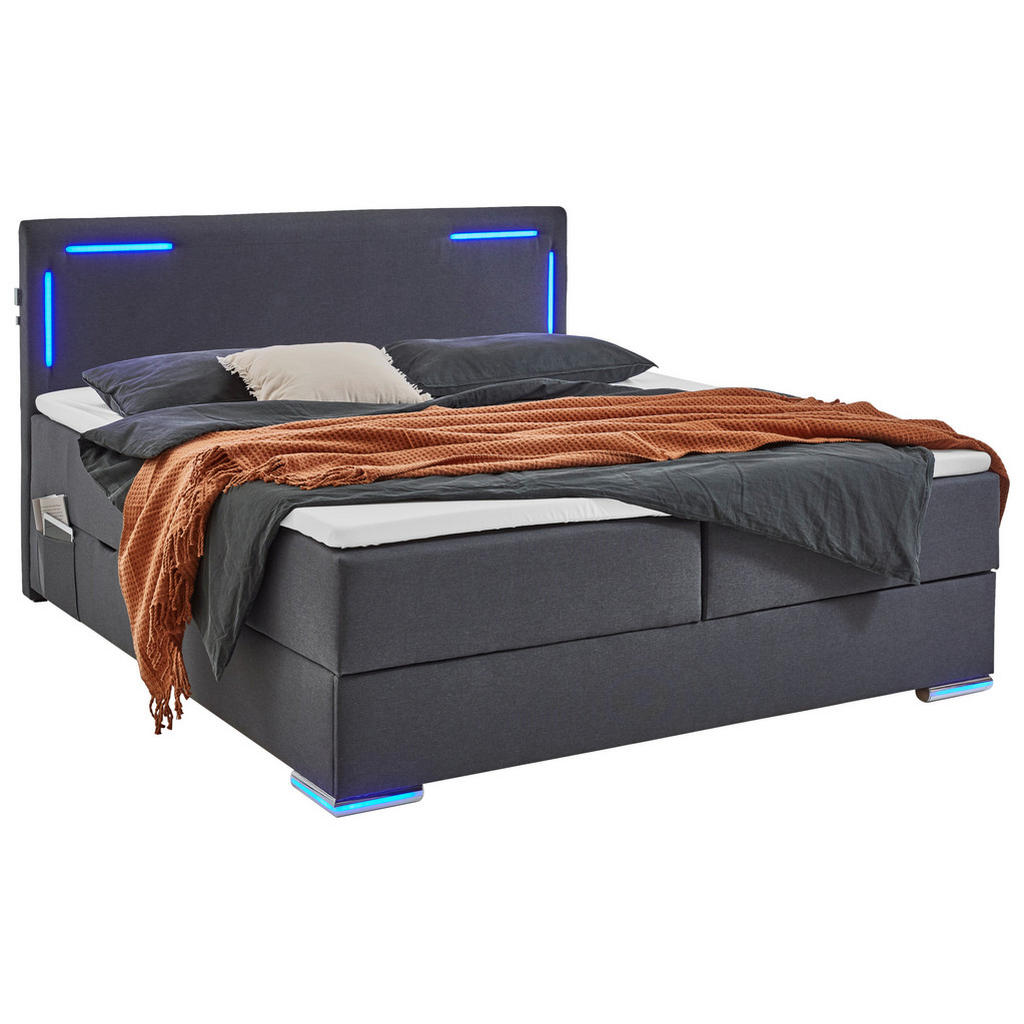 Xora BOXSPRINGOVÁ POSTEĽ, 180/200 cm, antracitová.