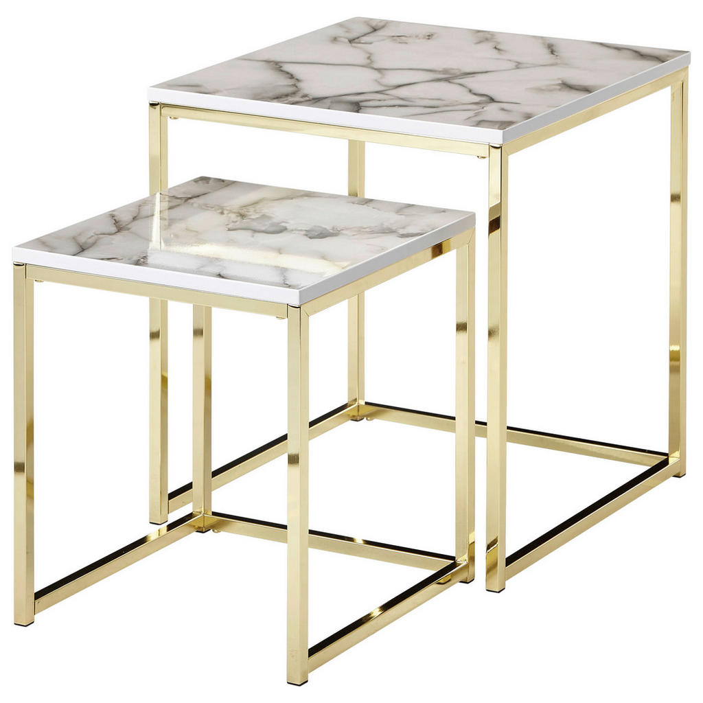 MID.YOU SADA ZASÚVACÍCH STOLÍKOV, biela, zlatá.