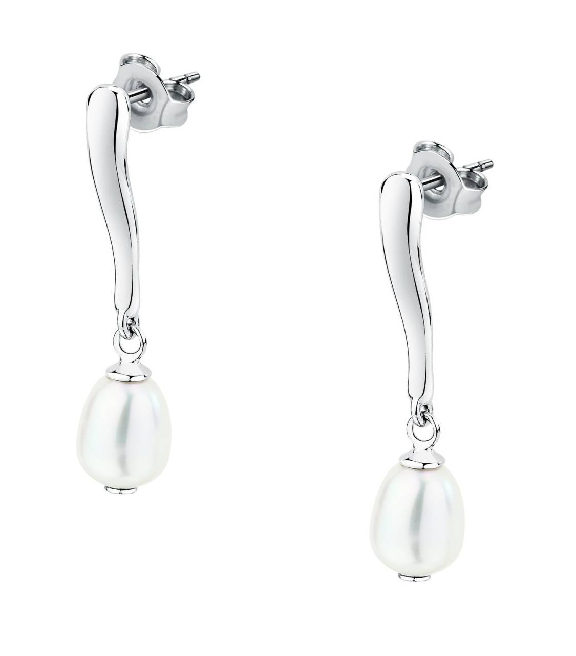 Morellato Visiace strieborné náušnice s riečnou perlou Perla SXU47.