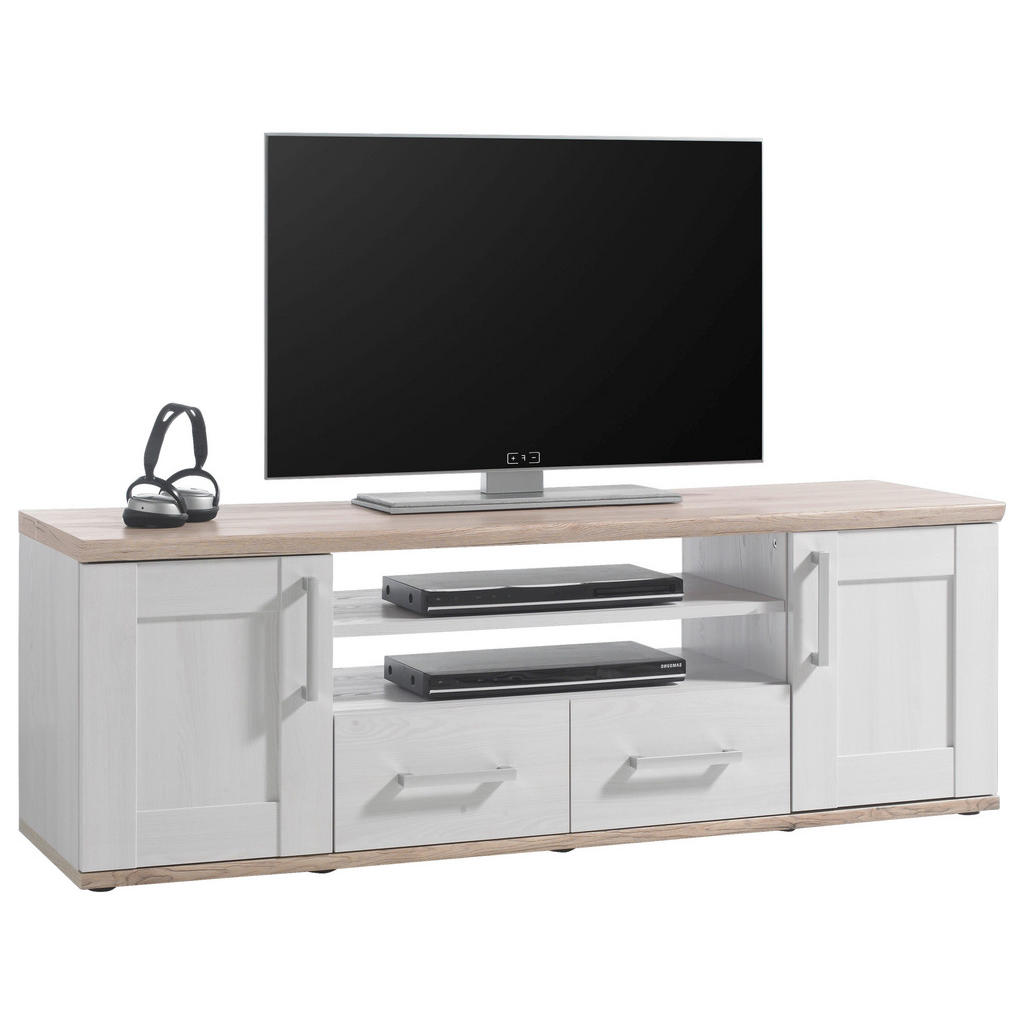 Xora NÍZKA KOMODA, biela, farba smrekovca, 152/50/44 cm.