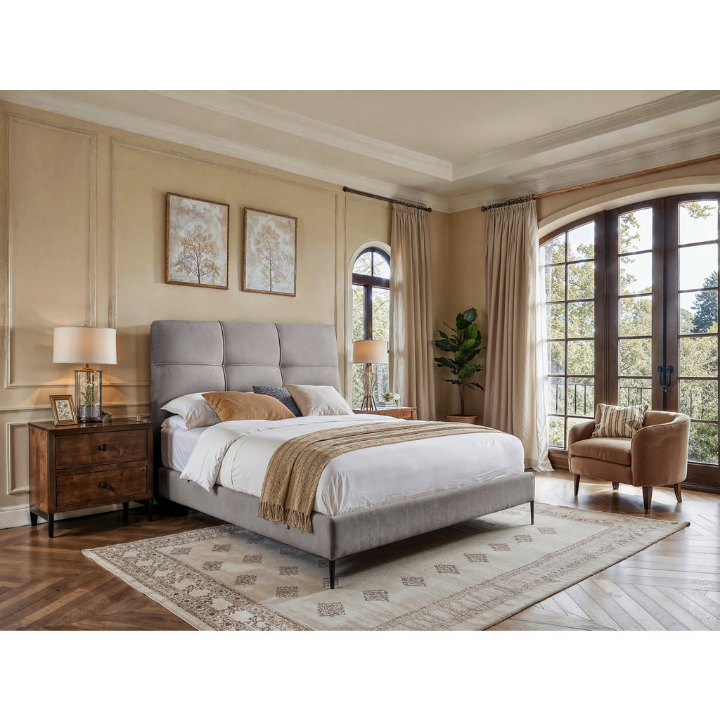 MID.YOU BOXSPRINGOVÁ POSTEĽ, 120/200 cm, sivá.