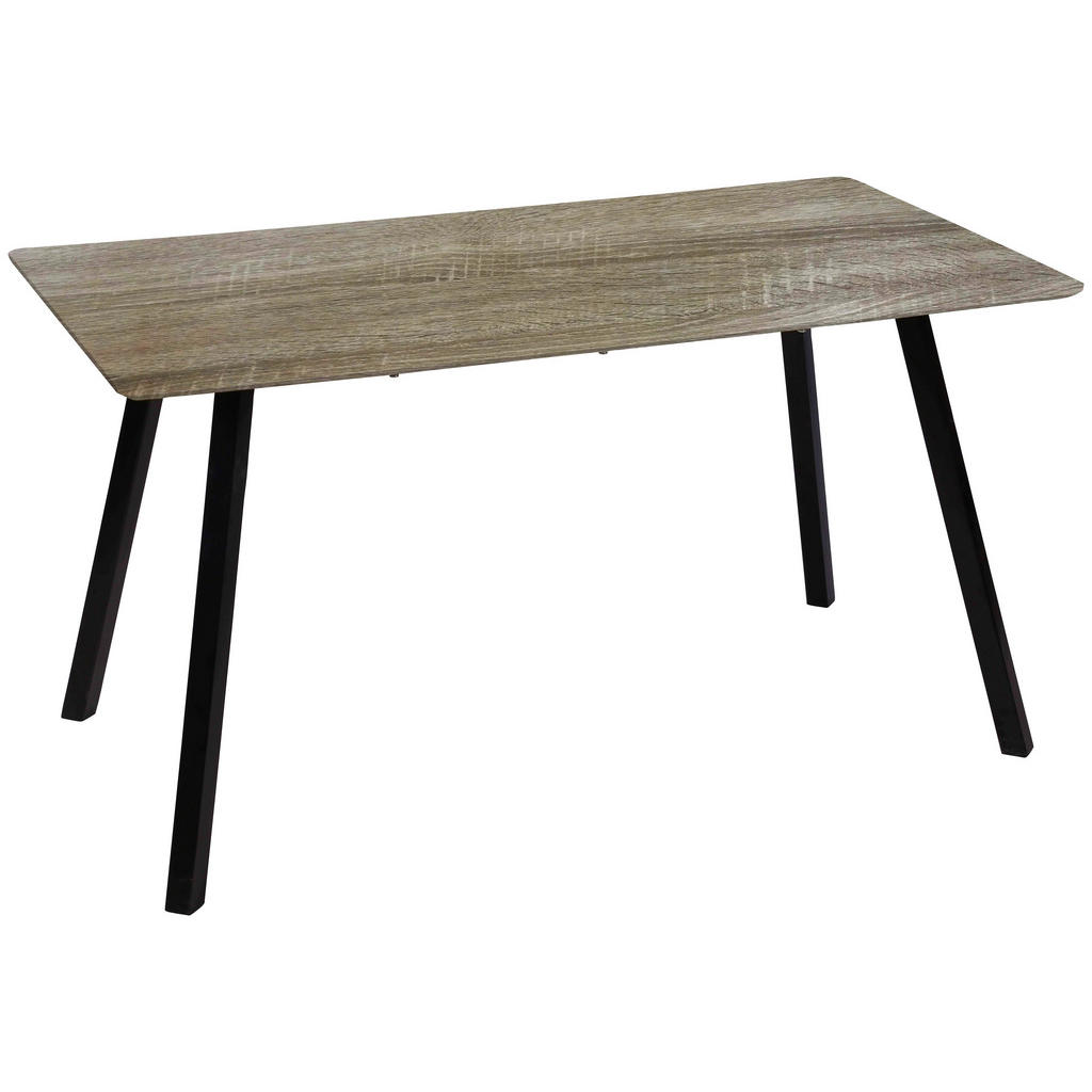 Carryhome JEDÁLENSKÝ STÔL, čierna, farba duba, 140/80/75 cm.