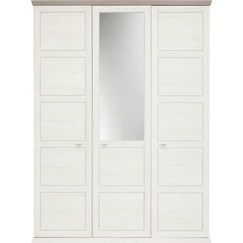 Hom`in SKRIŇA SO ZRKADLOM, sivá, biela, 154/209/60 cm.