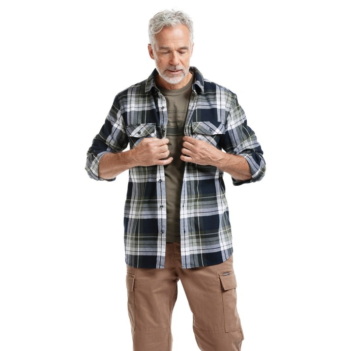 Bushman Pánska flanelová košeľa Atuat zelená S.