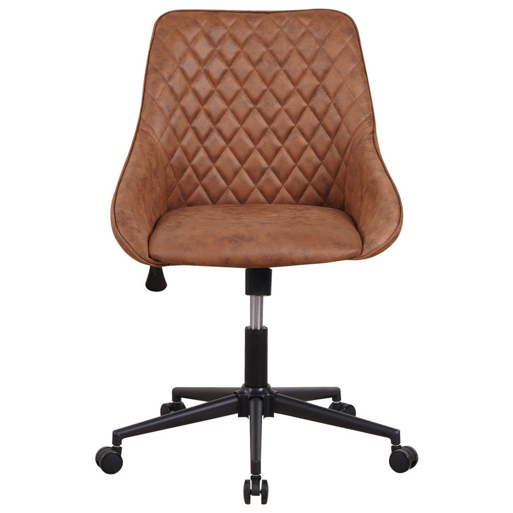 MID.YOU OTOČNÁ STOLIČKA, mikrovlákno, koňaková.