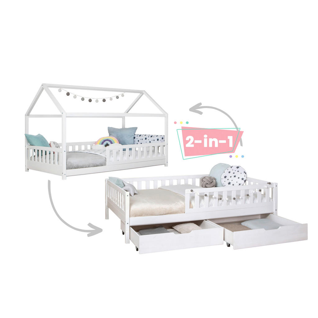 MID.YOU POSTEĽ S ÚLOŽNÝM PRIESTOROM, 140/200 cm biela.