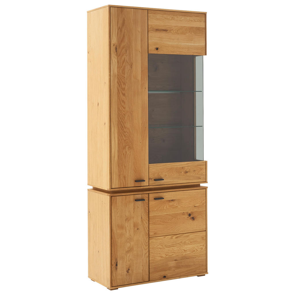 MID.YOU VITRÍNA, divoký dub, divoký dub, 83/202/38 cm.