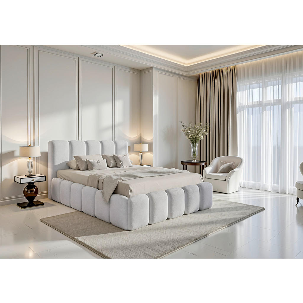 Livetastic ČALÚNENÁ POSTEĽ, 180/200 cm, sivá.