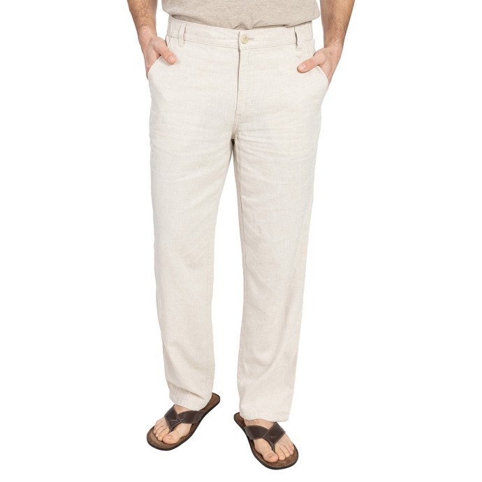 Bushman nohavice Elwood stone 64.
 
 Špecifikácie:
  
 
 	Zloženie: ľan (55 %), prémiová viskóza (45 %),
 	Hmotnosť: 180 g/m².