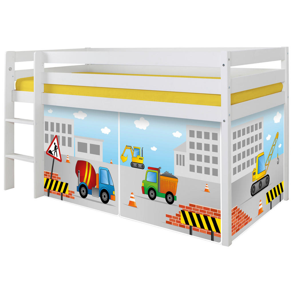 MID.YOU VYVÝŠENÁ POSTEĽ, 90/200 cm biela.